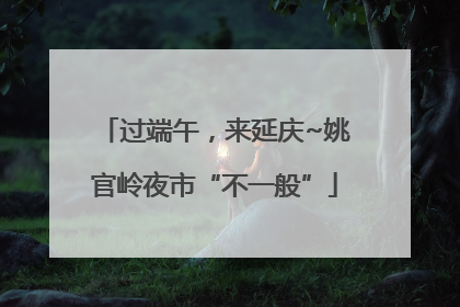 过端午，来延庆~姚官岭夜市“不一般”